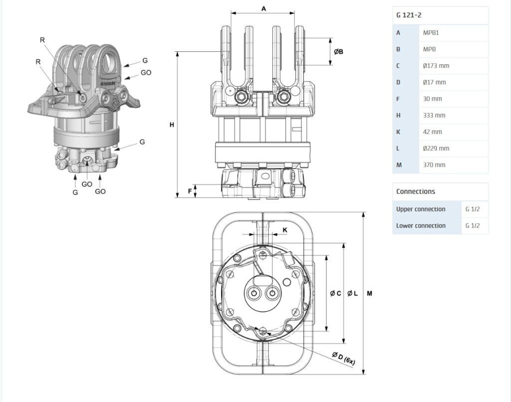 Rotator G121-2 INDEXATOR - FOREST PIONEER