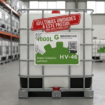 Aceite hidraulico HV-46 de altas prestaciones en tanque de 1000L, Sigaus y porte incluido